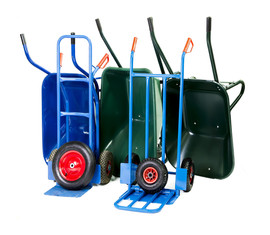 Wheelbarrows, trolleys and spare parts
